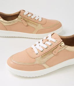 ZULIE SU DK NUDE PLATINUM LEATHER SUEDE