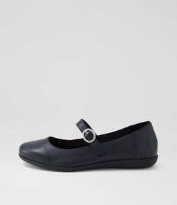 Hariet Black Leather Flat Shoes Hariet Black Leather Flat Shoes