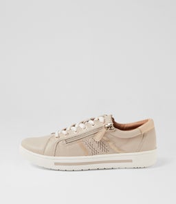 Emillio Almond Platinum Leather Suede Sneakers Emillio Almond Platinum Leather Suede Sneakers