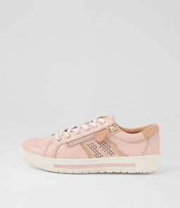 Emillio Dusty Pink Rose Gold Leather Suede Sneakers Emillio Dusty Pink Rose Gold Leather Suede Sneakers