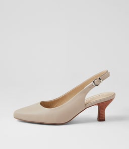 Coria Oatmilk Natural Leather Heels Coria Oatmilk Natural Leather Heels