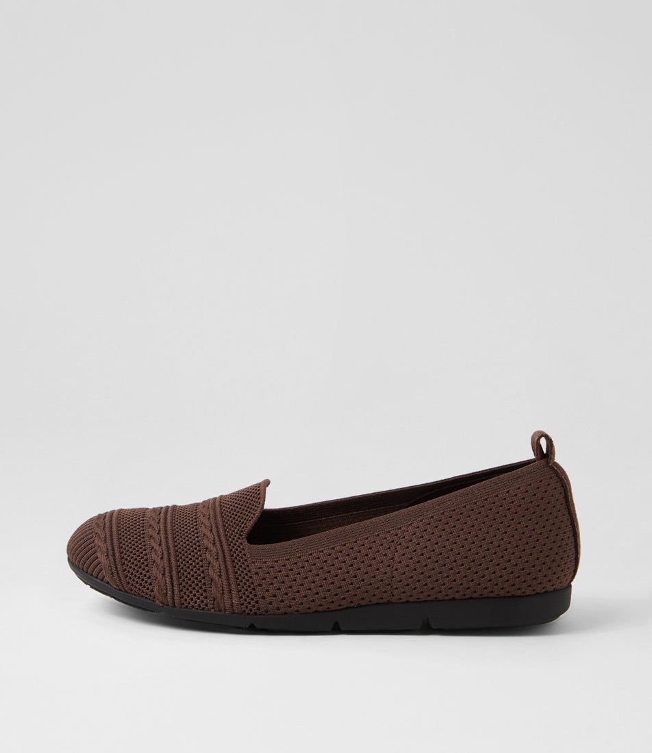 Silicie Dark Plum Knit Loafers Silicie Dark Plum Knit Loafers