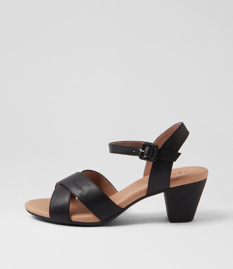 Ingrids Black Leather Sandals