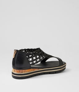 ALEXIANDER SU BLACK FLORAL CORK LEATHER