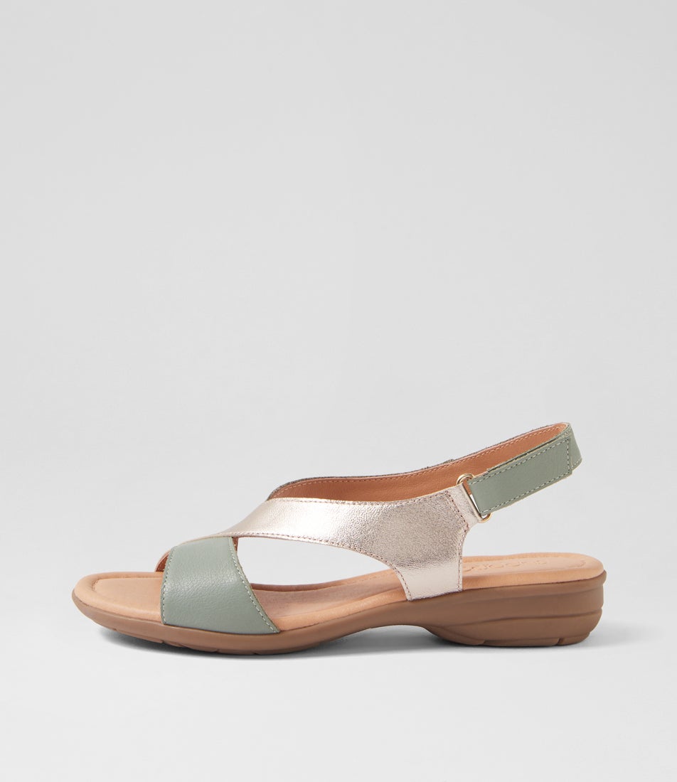 Bensin Sage Platinum Leather Sandals Bensin Sage Platinum Leather Sandals