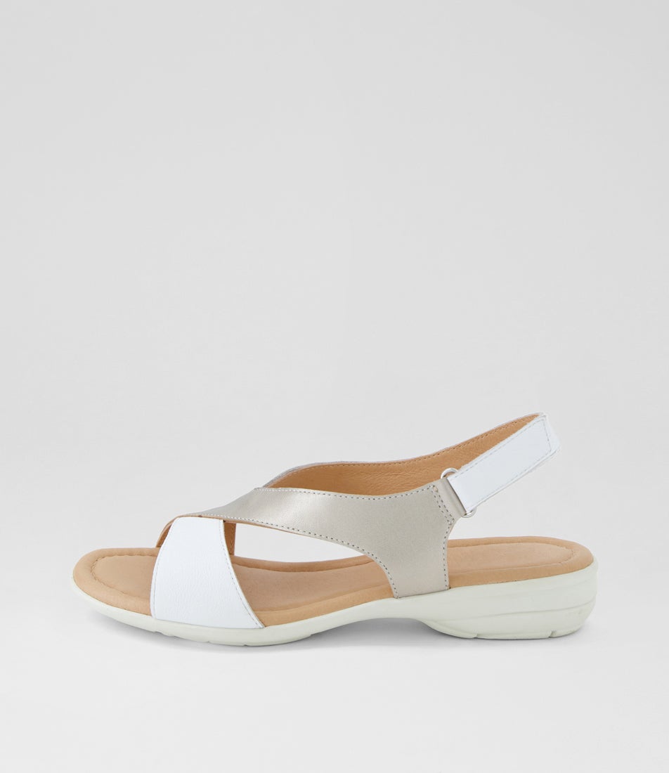 Bensin White Prosecco Leather Sandals Bensin White Prosecco Leather Sandals