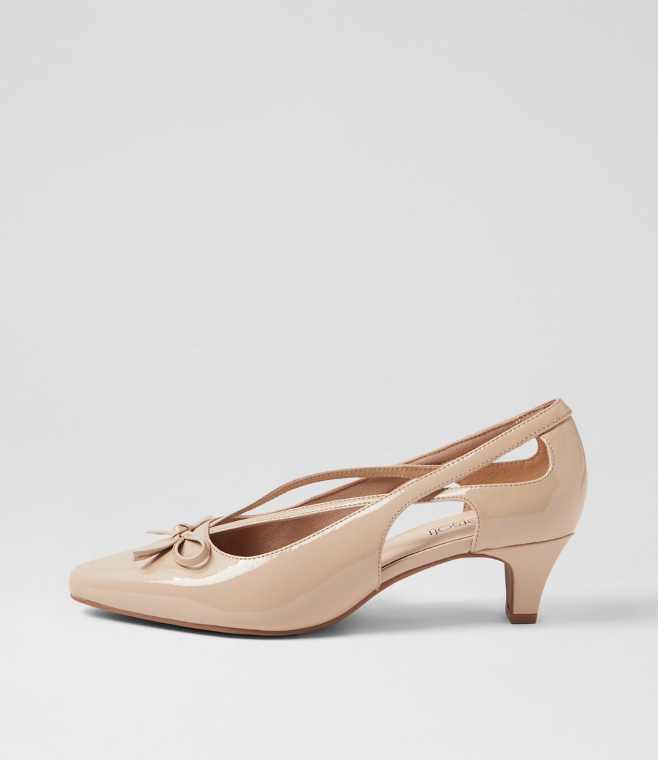 Lantana Almond Natural Patent Leather Heels Lantana Almond Natural Patent Leather Heels