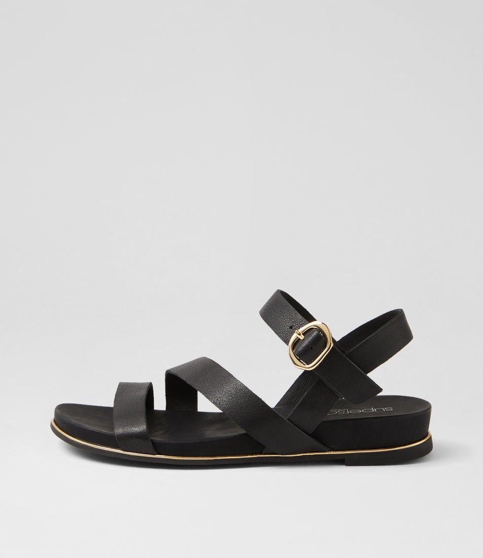 Lindi Black Leather Sandals Lindi Black Leather Sandals
