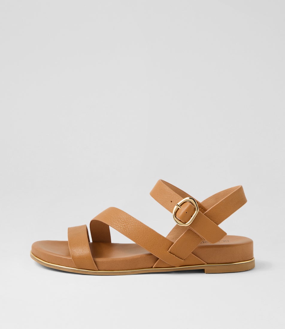 Lindi Dark Tan Leather Sandals Lindi Dark Tan Leather Sandals