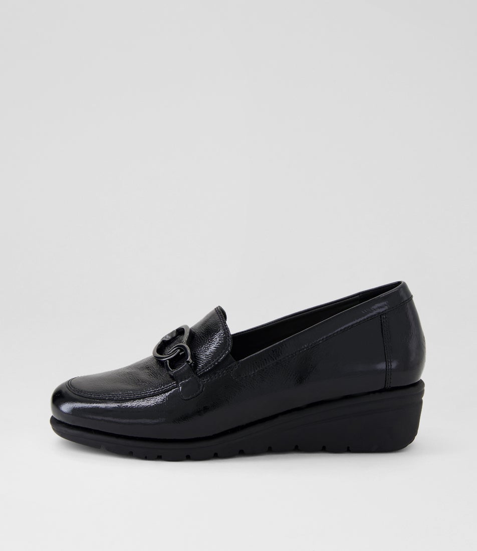 Libras Black Crinkle Patent Leather Heels Libras Black Crinkle Patent Leather Heels