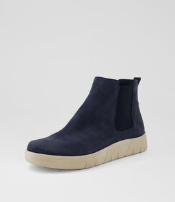 TATUMS D SU STEEL BLUE ALMOND SOLE SUEDE