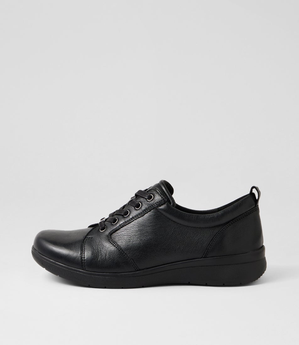 Alishie D Black Leather Sneakers Alishie D Black Leather Sneakers