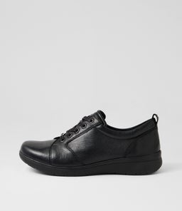 Alishie D Black Leather Sneakers Alishie D Black Leather Sneakers