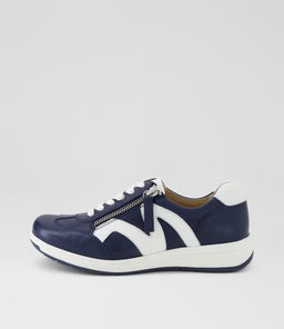 Abigalie D Ocean White Leather Sneakers Abigalie D Ocean White Leather Sneakers