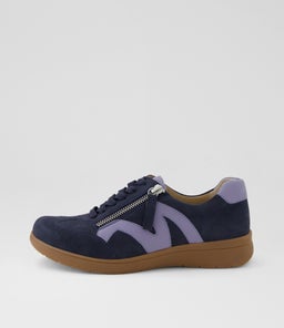 Abigalie D Steel Blue Grey Suede Leather Sneakers Abigalie D Steel Blue Grey Suede Leather Sneakers