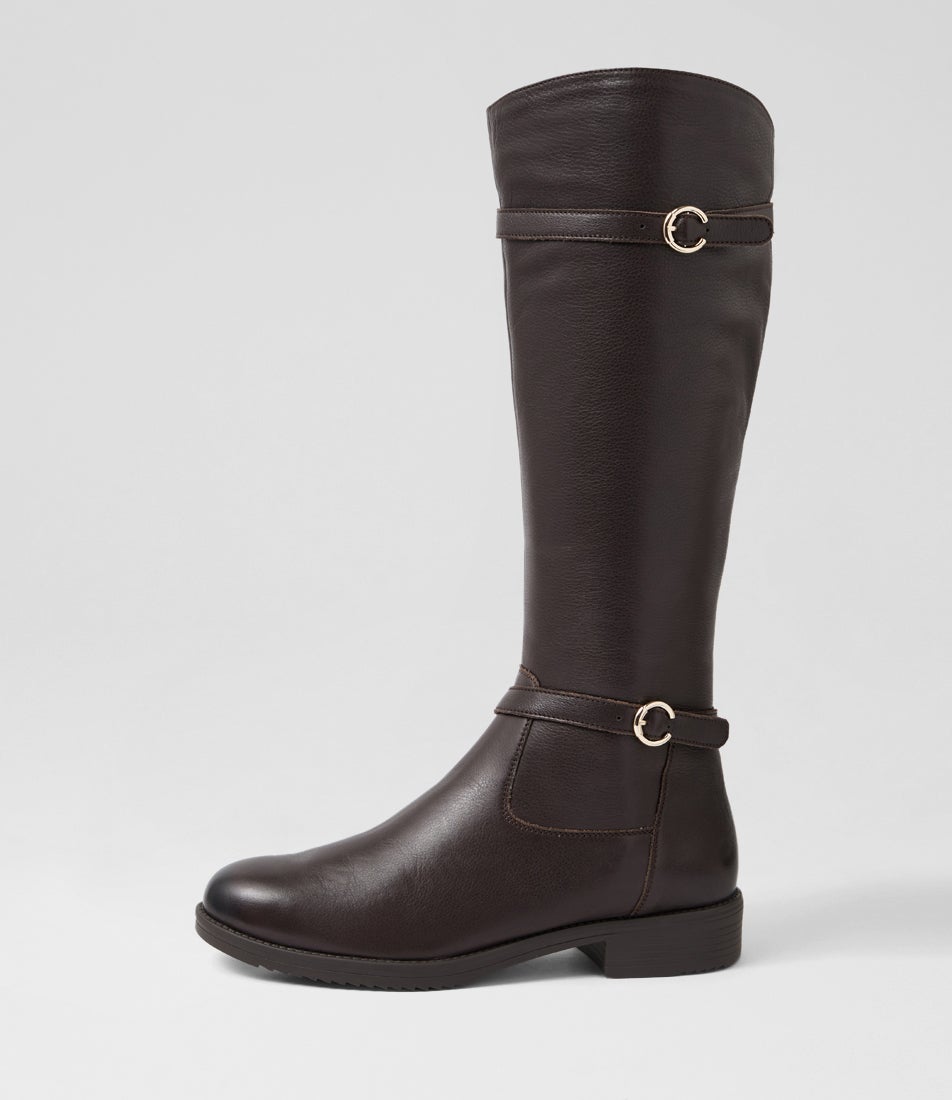 Camilas Brown Leather Knee High Boots