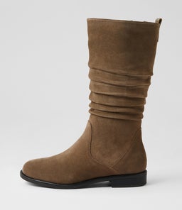Darjeeling Mid Taupe Suede Calf Boots Darjeeling Mid Taupe Suede Calf Boots