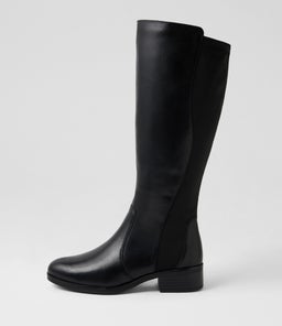 EMILLY SU BLACK BURNISHED LEATHER