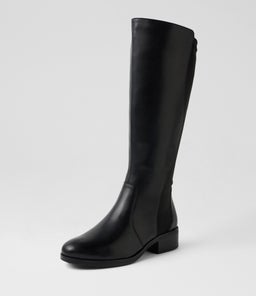 EMILLY SU BLACK BURNISHED LEATHER