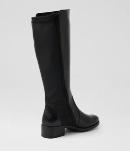 EMILLY SU BLACK BURNISHED LEATHER