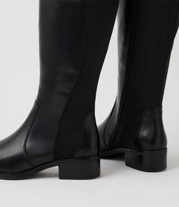 EMILLY SU BLACK BURNISHED LEATHER