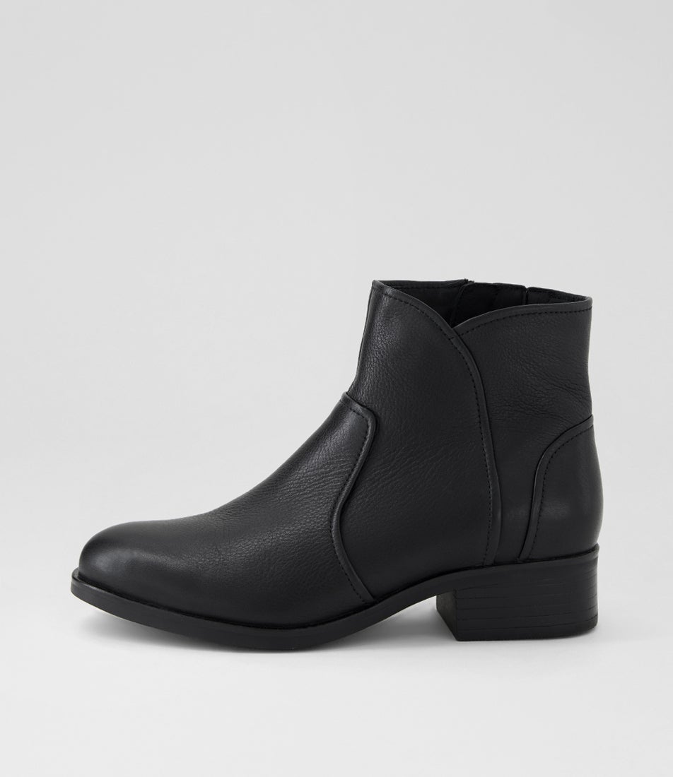 Eleanors Black Leather Ankle Boots Eleanors Black Leather Ankle Boots