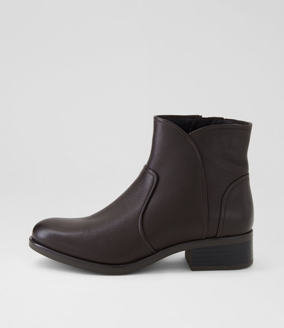 Eleanors Dark Brown Leather Ankle Boots Eleanors Dark Brown Leather Ankle Boots