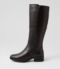 Everyday Dark Brown Leather Knee High Boots Everyday Dark Brown Leather Knee High Boots