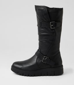 MARYBIE SU BLACK LEATHER