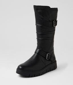 MARYBIE SU BLACK LEATHER