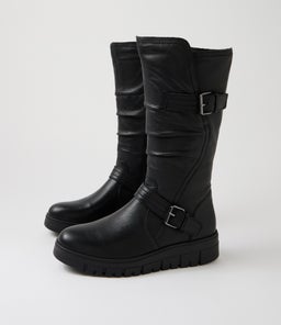 MARYBIE SU BLACK LEATHER