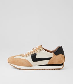 Vixons Light Taupe Black Leather Sneakers Vixons Light Taupe Black Leather Sneakers