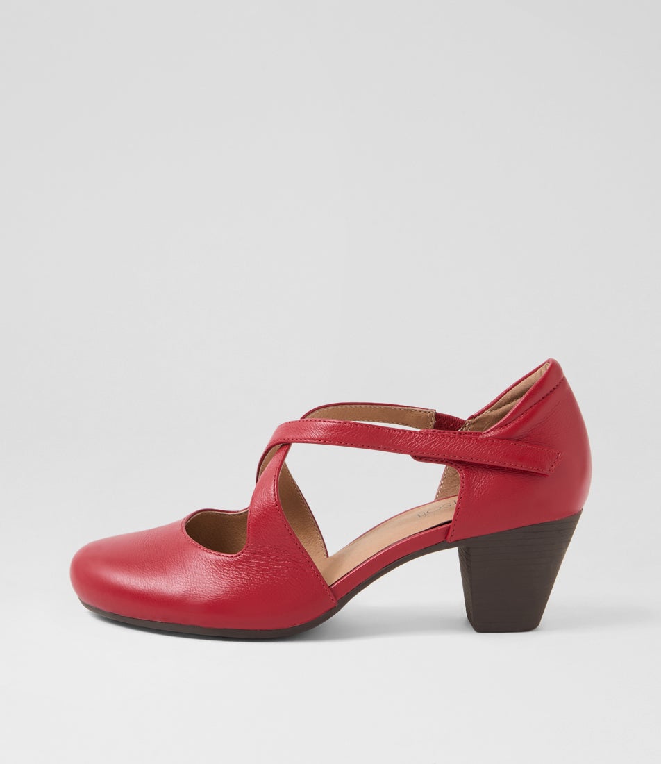 Flynnie Dark Red Leather Heels Flynnie Dark Red Leather Heels