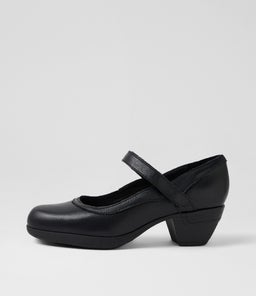 Ruthi D Black Leather Heels Ruthi D Black Leather Heels