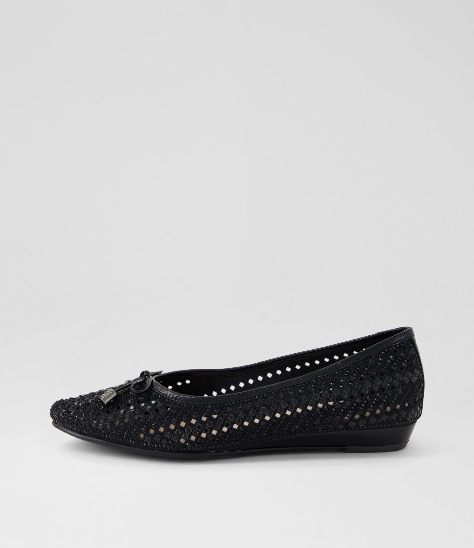 Chamomile Black Jewels Flat Shoes Chamomile Black Jewels Flat Shoes
