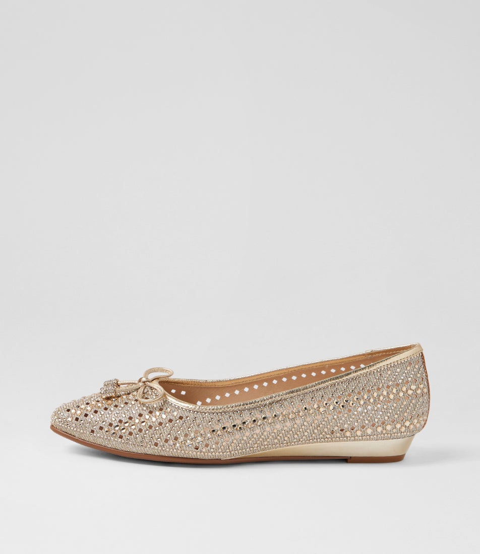 Chamomile Platinum Leather Flat Shoes