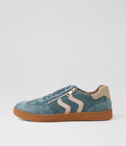 Darcys Dusty Denim Leather Sneakers Darcys Dusty Denim Leather Sneakers