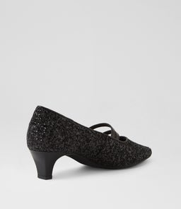 LAVIS SU BLACK GLITTER LEATHER