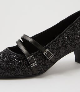 LAVIS SU BLACK GLITTER LEATHER