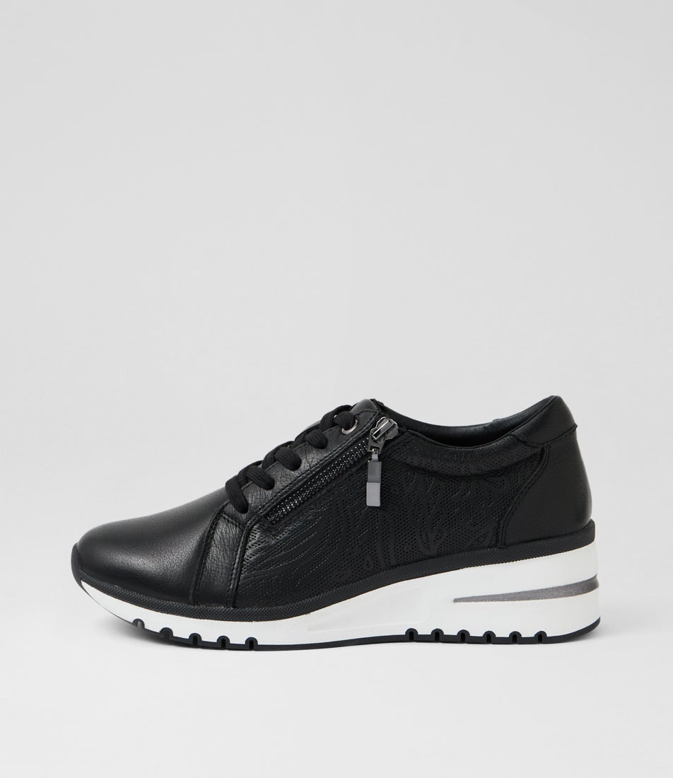 Lovin Black Leather Sneakers