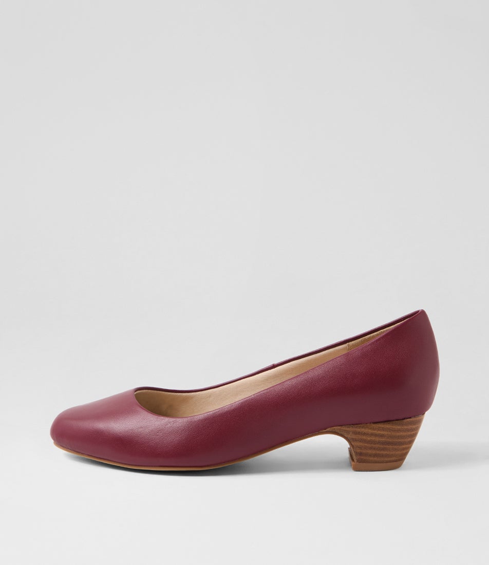 Navya Pomegranate Leather Heels Navya Pomegranate Leather Heels