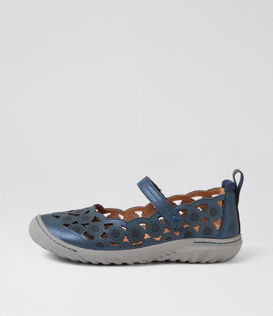 Tadaa Blue Shimmer Suede Flat Shoes Tadaa Blue Shimmer Suede Flat Shoes