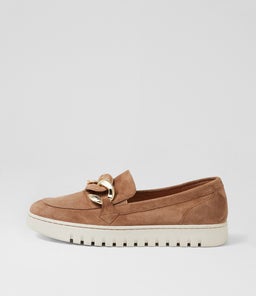Tesshias Light Choc Suede Flat Shoes Tesshias Light Choc Suede Flat Shoes