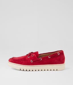 TASSINS SU DK RED OFF WHITE SOLE SUEDE