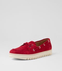 TASSINS SU DK RED OFF WHITE SOLE SUEDE
