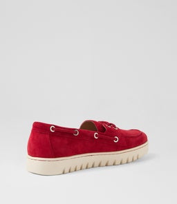 TASSINS SU DK RED OFF WHITE SOLE SUEDE