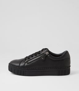 Pagie Black Leather Sneakers Pagie Black Leather Sneakers