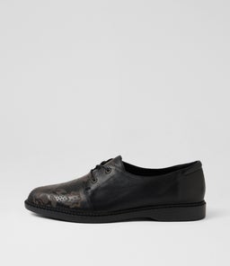 Elisie D Black Leather Flat Shoes Elisie D Black Leather Flat Shoes