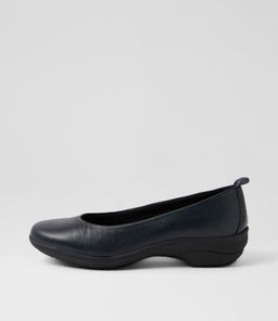 Jazzi D Navy Leather Heels Jazzi D Navy Leather Heels
