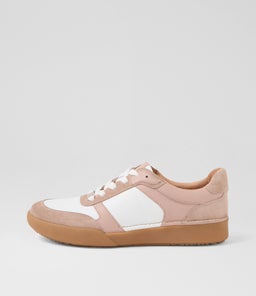 Yasminas Light Musk White Suede Leather Sneakers Yasminas Light Musk White Suede Leather Sneakers
